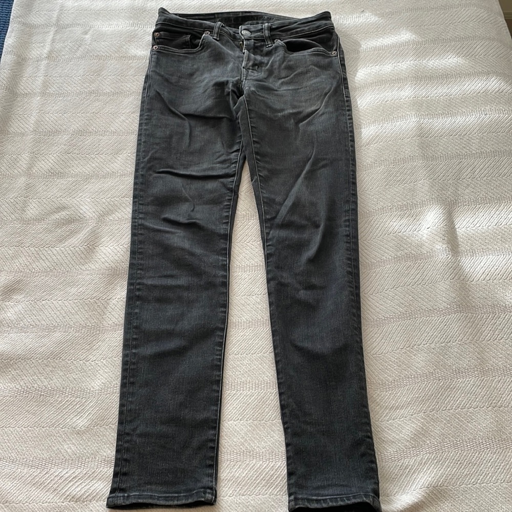 American Eagle Mens Next Level Flex Slim Jeans in Black (28x32)